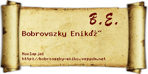 Bobrovszky Enikő névjegykártya