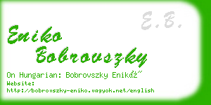eniko bobrovszky business card
